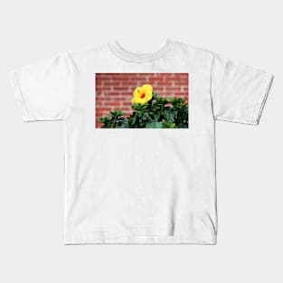 Yellow Hibiscus Kids T-Shirt